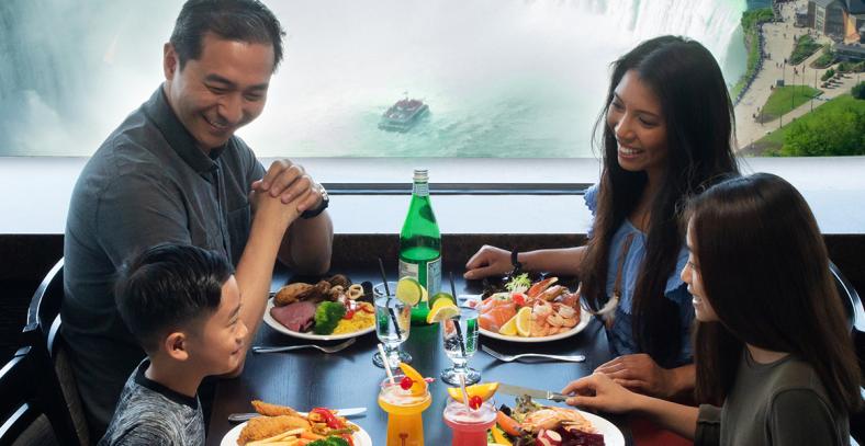 Family Dining at the Skylon Tower Summit Suite Buffet